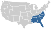Southeast map